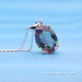 Arco-íris Mystic Fire Topaz Solto Gemstone Pingente